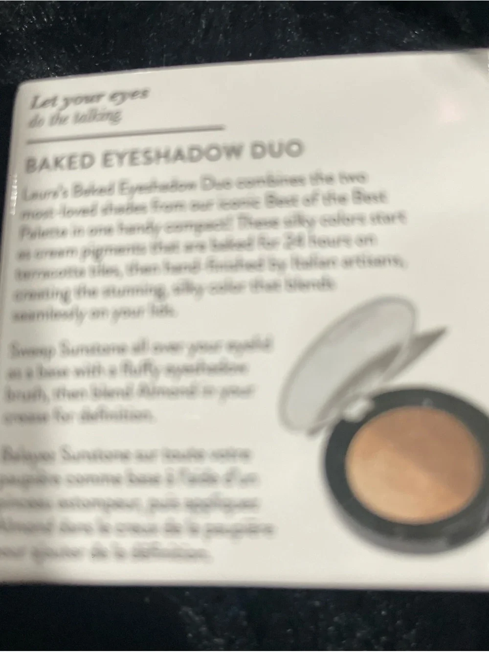 New Baked eyeshadow, dual Laura Geller, new in box almond, and Sunstone